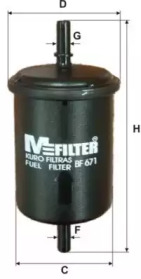  BF671 MFILTER Фільтр паливний Berlingo/Partner (бензин) 96>08 
